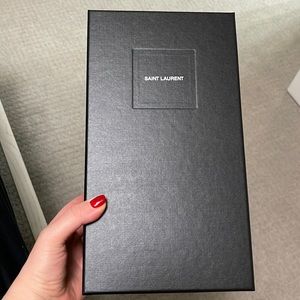 Empty Saint Laurent YSL designer black shoe box size 41